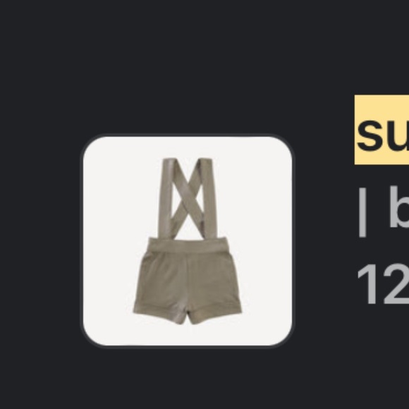 Kate Quinn 12-18M Suspender Short in Fungi NWT - Picture 4 of 4